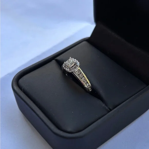 WG Halo Engagement Ring